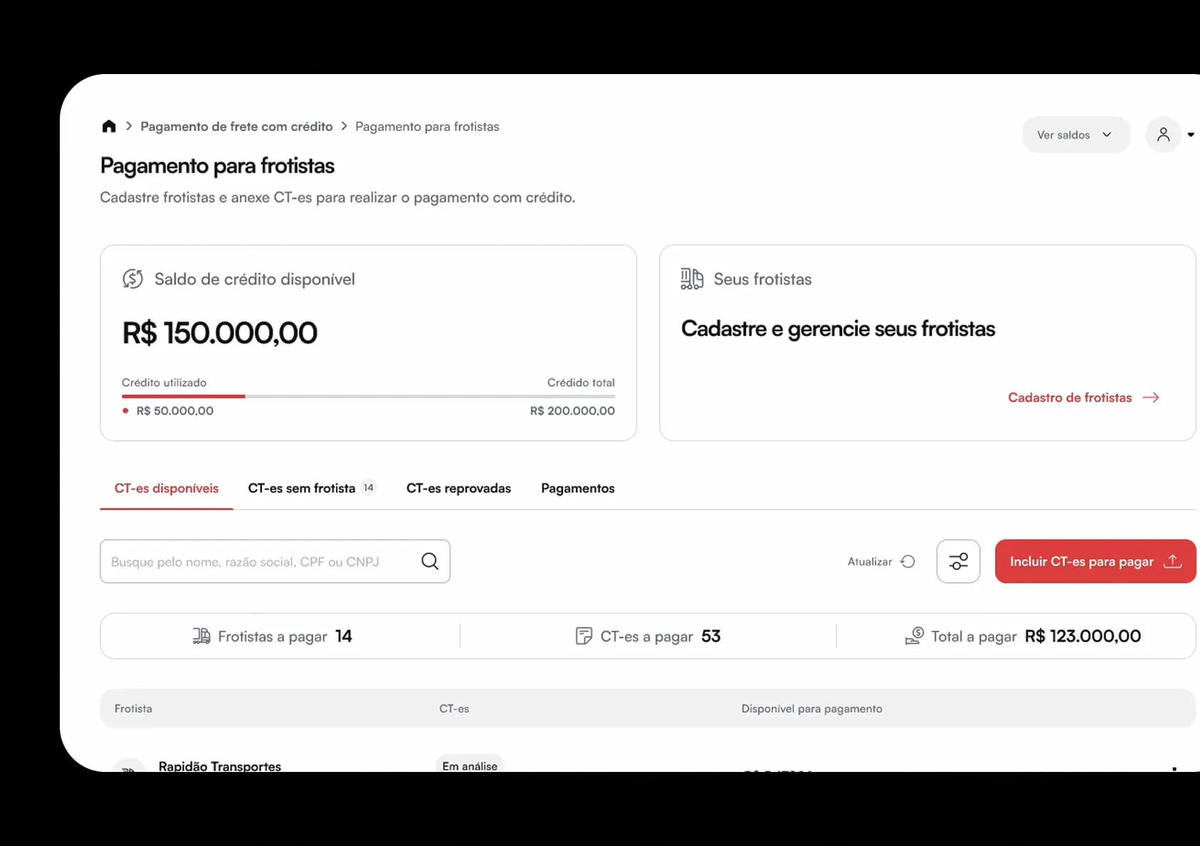 Crédito para Transportadoras